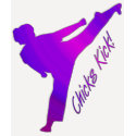 Chicks Kick! purple t-shirts by Cacophony Chicks Kick! purple t-shirts