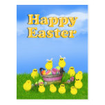 Chicks 'n a Easter Basket Postcards