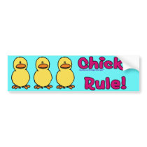 Chicks Rule bumper stickers by bumper2bumper Chicks Rule bumper stickers