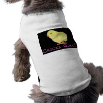 Chicks Rule Side Dog T-shirt