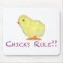 Chicks Rule Side Transparent Mousepad