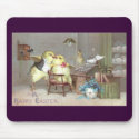 Chicks Smooch in Office Full of Eggs mousepads
