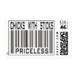 Chicks Sticks Priceless postage