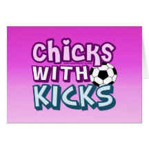 Chicks with Kicks Greeting Card
