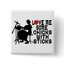 Chicks With Sticks Pin