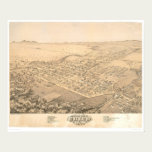Chico, CA. Panoramic Map 1871 (0272A) posters