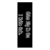 chics dig me cuz write code bookmark business card templates