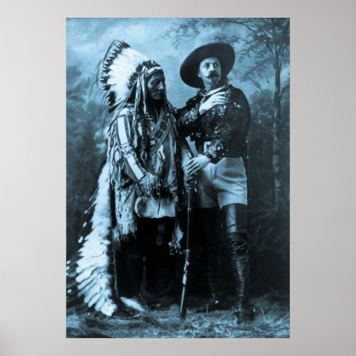 Chief Sitting Bull and Buffalo Bill print