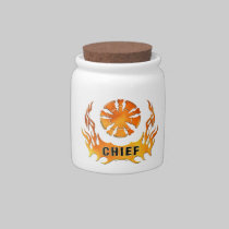 Chief's Flames candy jars