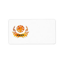 Chiefs Flames Personalized Address Label