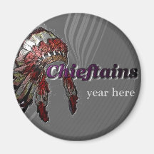 Chieftains on Gray Fridge Magnet