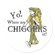 Chiggers Round Sticker
