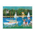 Chihuahua 4 - Sailboats postcards by masterpiecedogs Chihuahua 4 - Sailboats postcards
