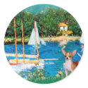 Chihuahua 4 - Sailboats stickers by masterpiecedogs Chihuahua 4 - Sailboats stickers