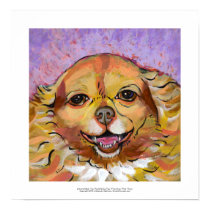 Chihuahua art - Adorable fun smiling happy girl posters