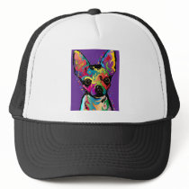 Chihuahua Art Trucker Hat
