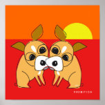 Chihuahua At Sunset Poster
