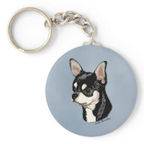 Chihuahua Black & Tan Keychain