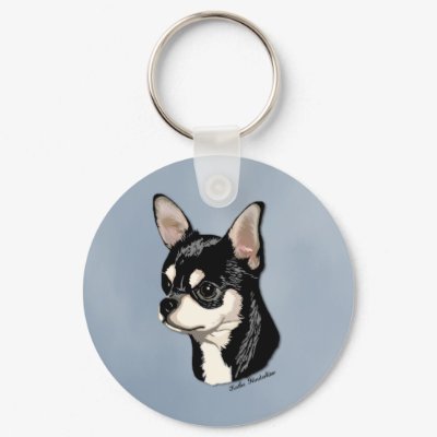 Chihuahua Black & Tan Keychain by KandeeK9Designs