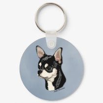 Chihuahua Black & Tan Keychain
