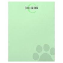Chihuahua Breed Monogram Design Personalized Letterhead