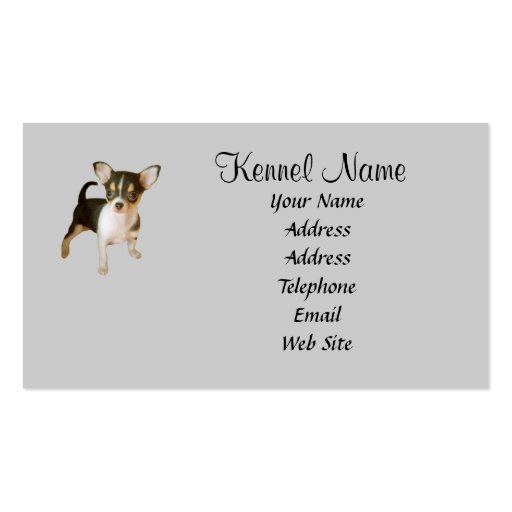 Chihuahua Breeder Business Card (back side)