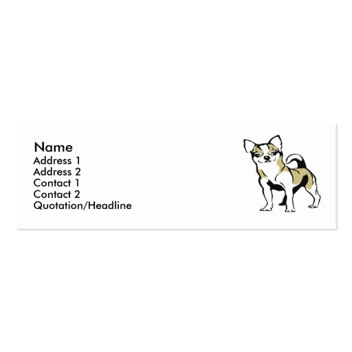 Chihuahua Business Card Template (front side)