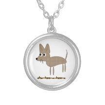 Chihuahua Chihooahooa Drawing Cartoon Necklace