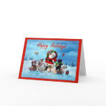 Chihuahua Christmas Card Santa and Animals