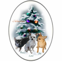 Chihuahua Christmas Gifts Ornament photo sculptures