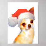 Chihuahua Christmas Poster Print