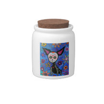 Chihuahua Dia de los Muertos Candy Dish
