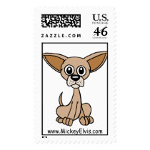 Chihuahua Digital Art Cartoon postage by ShopMEMall Chihuahua Digital Art Cartoon postage