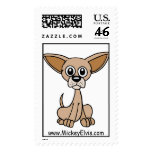Chihuahua Digital Art Cartoon postage