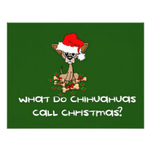 Chihuahua Dog Christmas Invite
