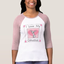 Chihuahua Dog  Ladies 3/4 Sleeve Raglan t-shirts