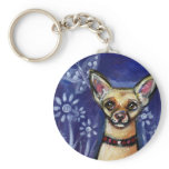 Chihuahua eyes butterfly keychain