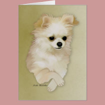 Chihuahua Fawn Puppy Card by KandeeK9Designs Chihuahua Fawn Puppy Card