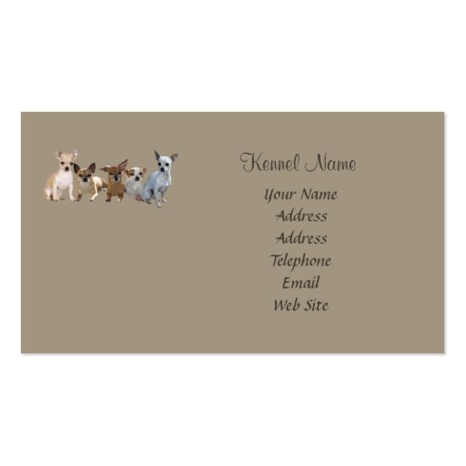 Chihuahua Group Business Card (back side)
