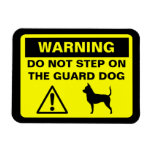 Chihuahua Guard Dog Warning Vinyl Magnets