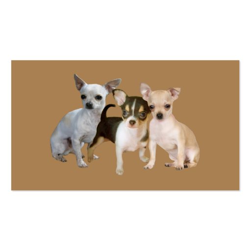 Chihuahua Happy Trio Breeder Business Card (front side)