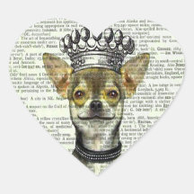 CHIHUAHUA HEART SHAPED STICKER ARA