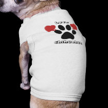 Chihuahua Hearts Paw Print Dog T-Shirt pet clothing by mickeyelvis128 Chihuahua Hearts Paw Print Dog T-Shirt pet clothing