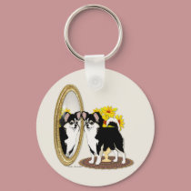 Chihuahua In A Mirror Keychain
