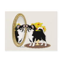 Chihuahua In A Mirror Postcard by KandeeK9Designs Chihuahua In A Mirror Postcard