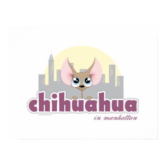 Chihuahua in Manhattan Cute Dog Poster print