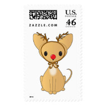Chihuahua in Rodolf Costume postage