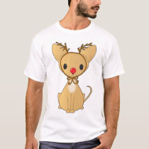 Chihuahua in Rudolf Costume t-shirts