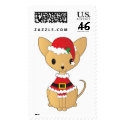 Chihuahua in Santa Suit postage