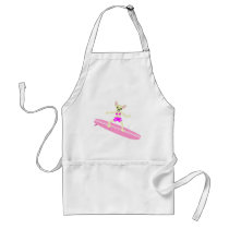 Chihuahua Longboard Surfer Girl Apron